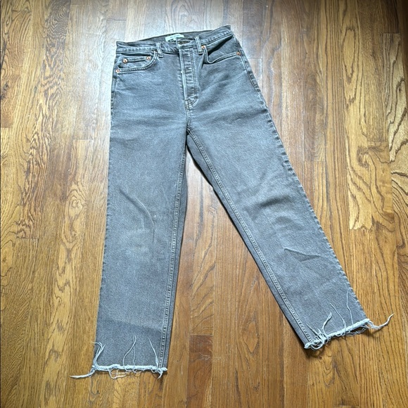 Re/Done 70s High Rise Stove Pipe Straight-Leg Jeans 26 - Picture 5 of 9